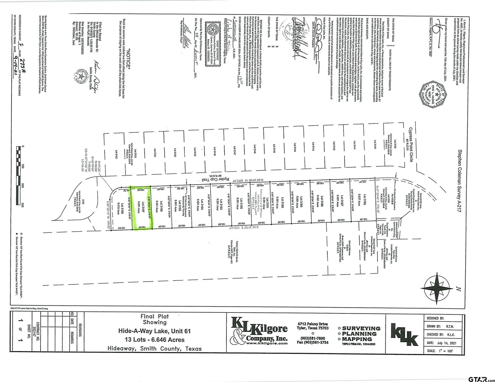 Property Photo:  73 Ryder Cup Trail  TX 75771 