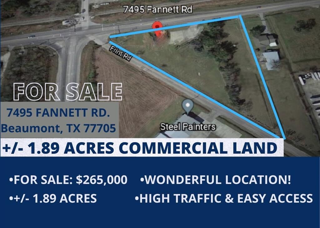 Property Photo:  7495 Fannett Road  TX 77705 