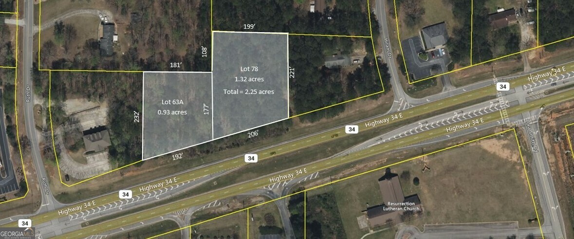 Property Photo:  Lots 63A &Amp 78 Highway 34 E  GA 30265 