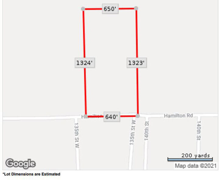 Property Photo:  135th St W &Amp Hamilton Road  CA 93560 