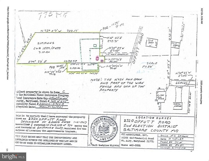 Property Photo: 3320 Offutt Road MD 21133