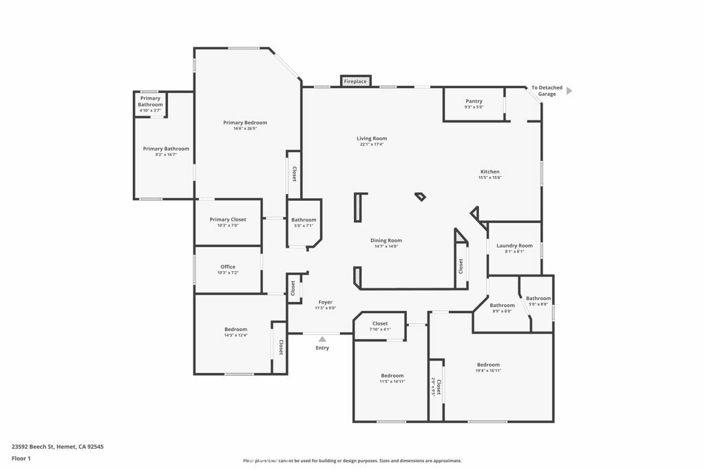 Property Photo: 23592 Beech Street CA 92545
