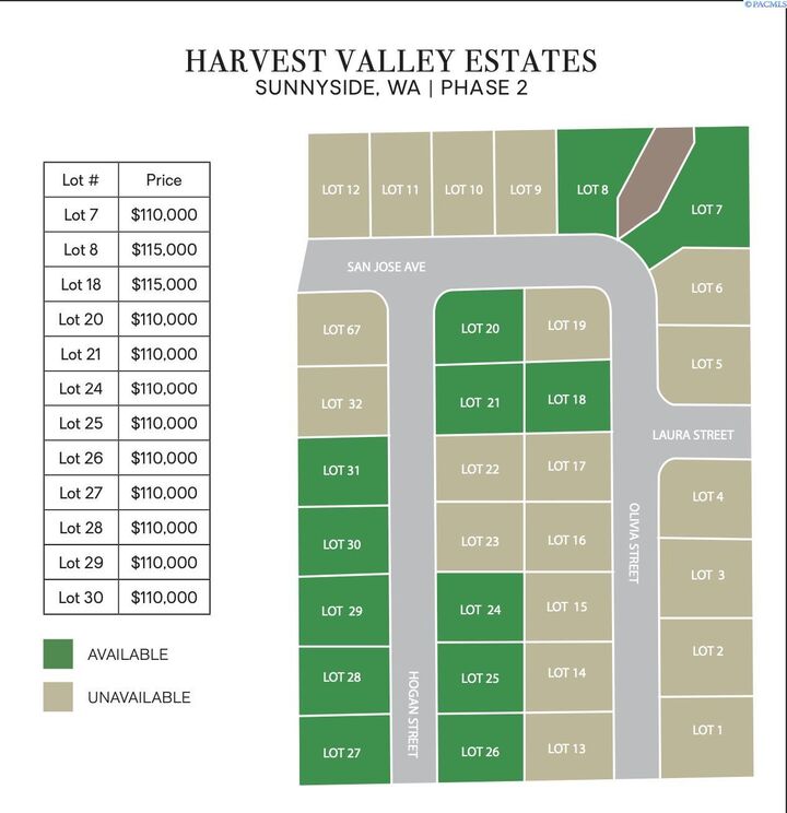 Property Photo: Tbd Lot 30 Harvest Valley Estates Phase 2 WA 98944