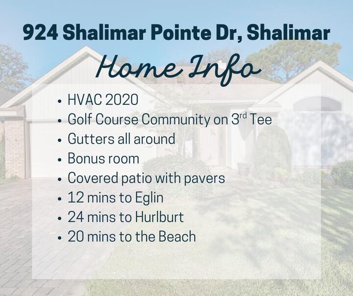 Property Photo:  924 Shalimar Point Drive  FL 32579 