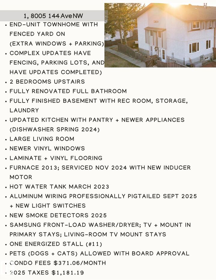 Property Photo:  8005 144 Avenue NW 1  AB T5C 2S5 