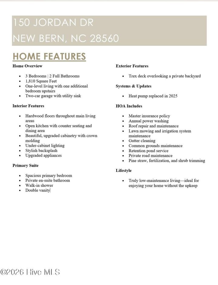 Property Photo: 150 Jordan Drive NC 28562