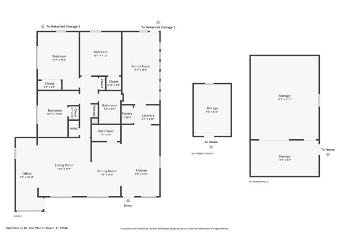 Property Photo:  366 NE Osborne Drive  FL 32548 