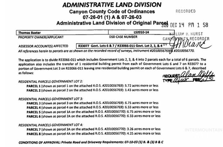 Property Photo:  Tbd Riverside Road  ID 83607 