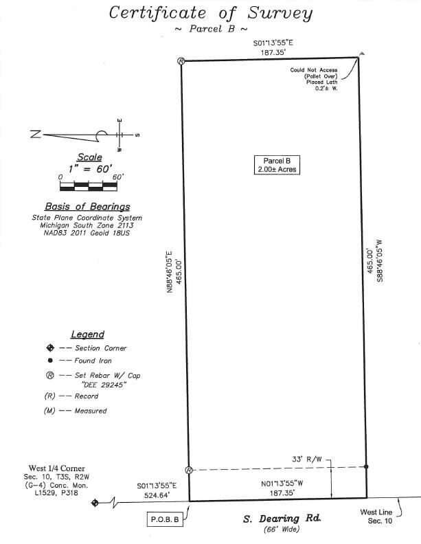 Property Photo:  2635 S Dearing Road  MI 49283 