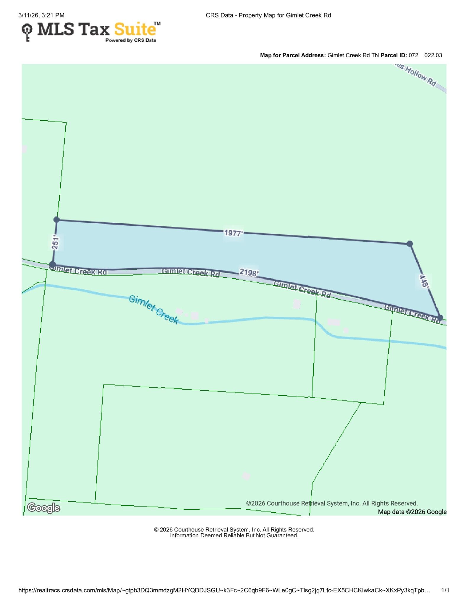 Property Photo: 0 Gimlet Creek Rd TN 38464