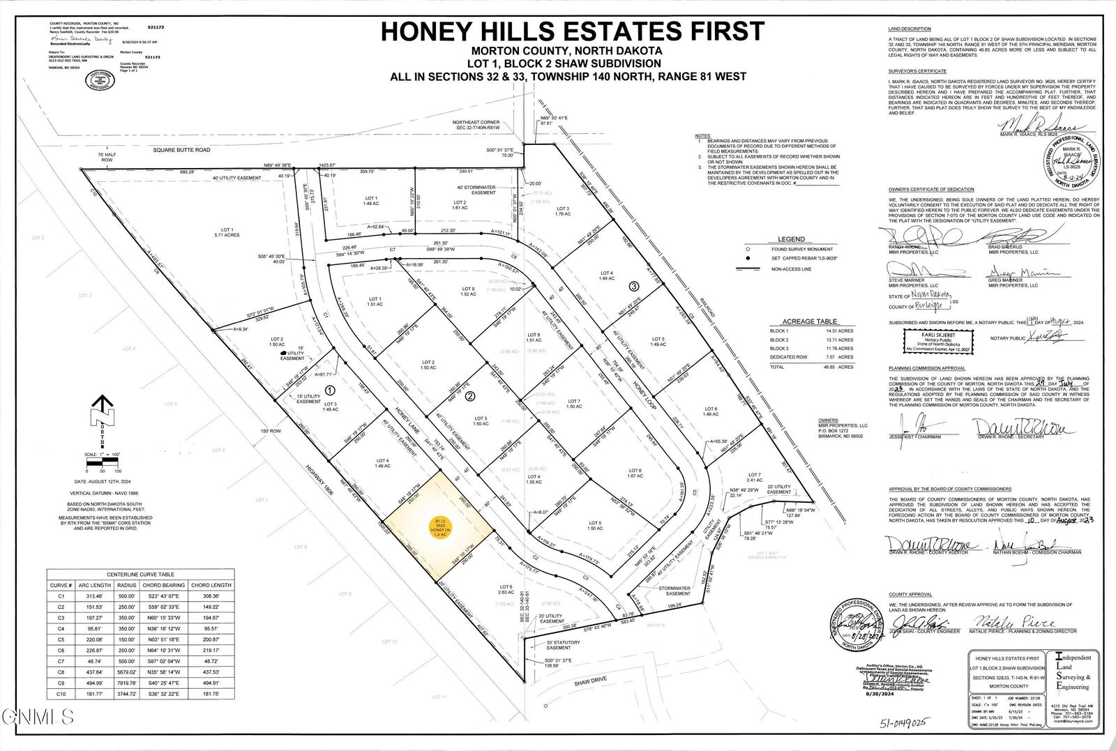 Property Photo:  3523 Honey Lane  ND 58554 