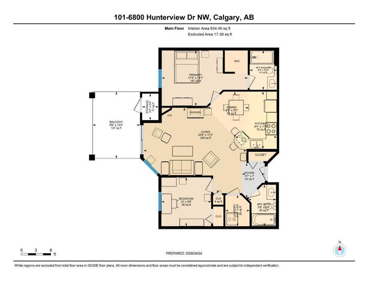 Property Photo:  6800 Hunterview Drive NW 101  AB T2K 6K5 