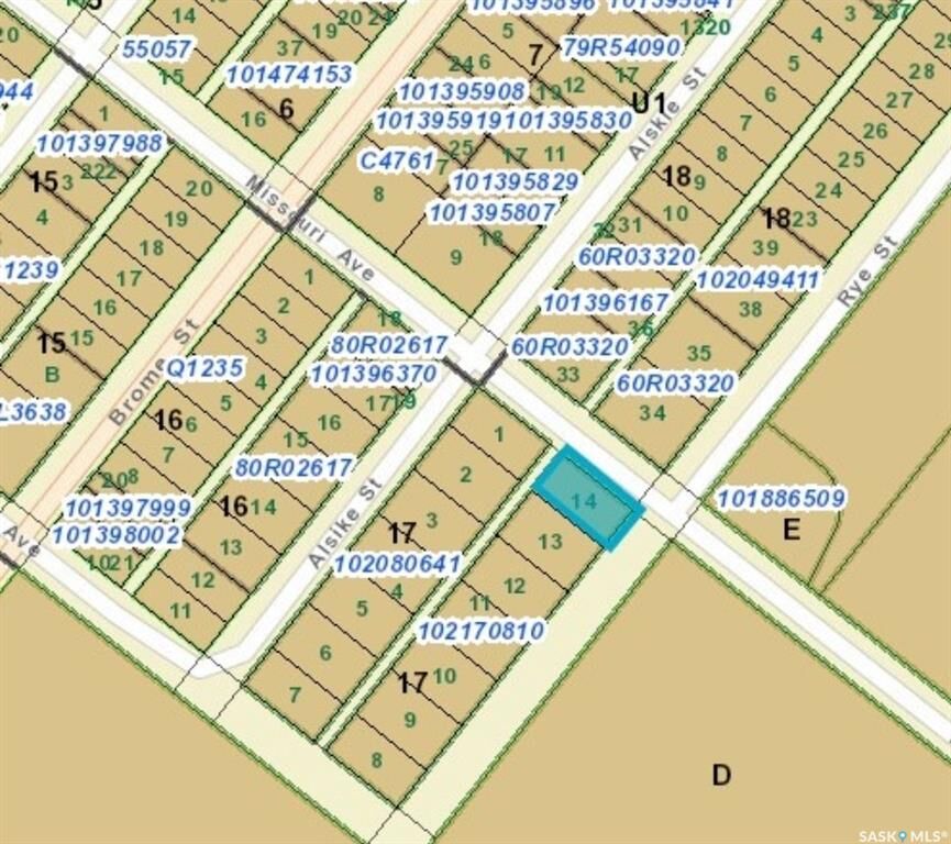 Photo de la propriété:  Lot 14 Rye Street  SK S0G 5J0 