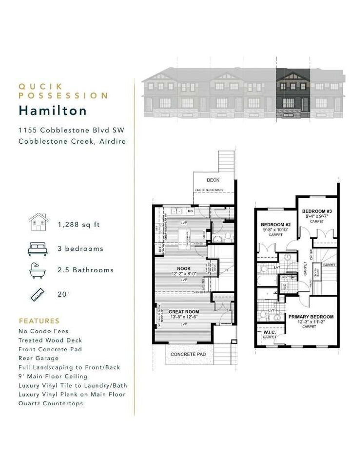 Property Photo: 1155 Cobblestone Boulevard SW AB T4B 5W3