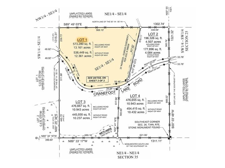 Property Photo: Lot 1 Crane Foot Lake Rd WI 54435