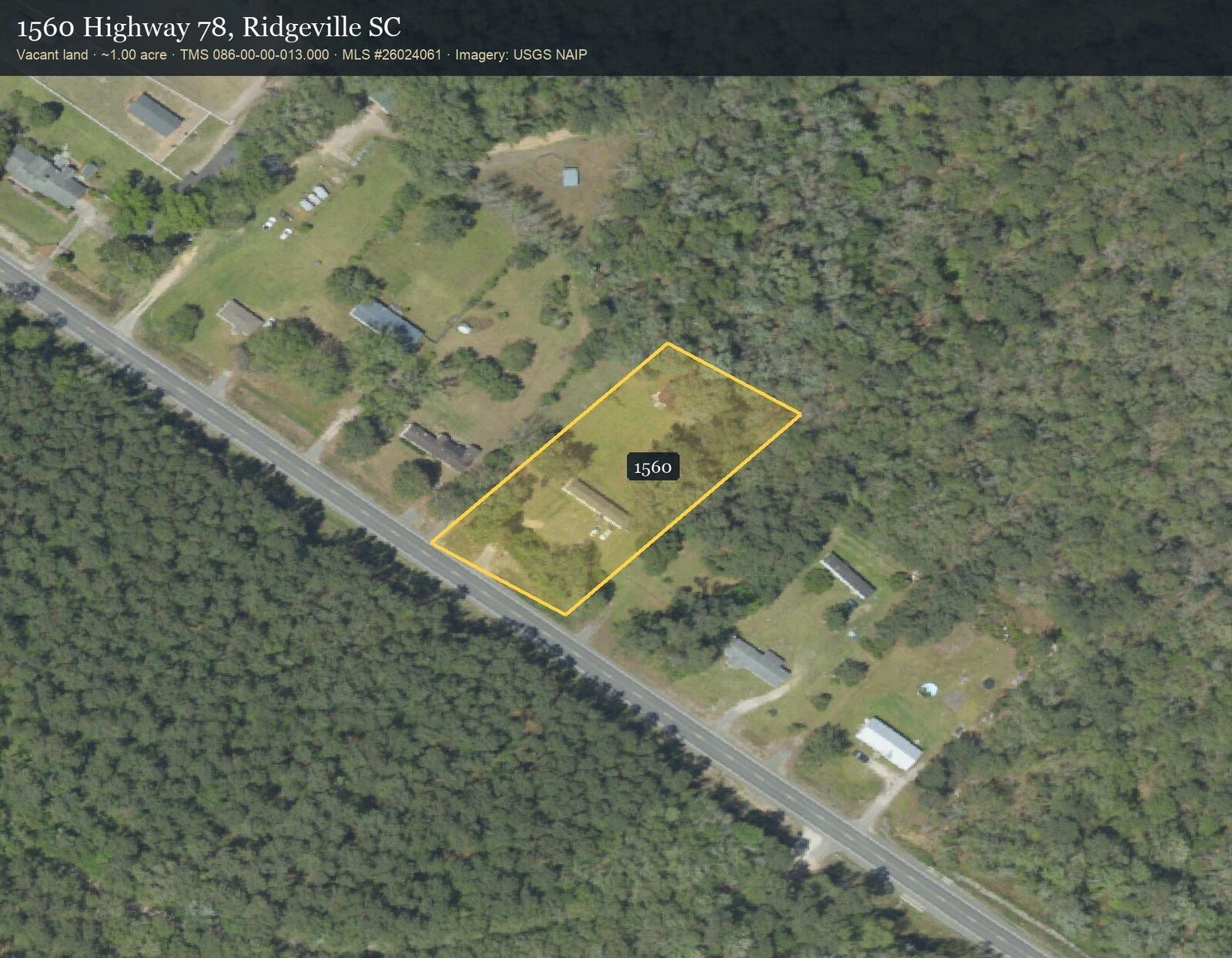 Property Photo:  1560 Highway 78  SC 29472 